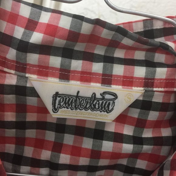 TENDERLOIN Japan Short Sleeve Plaid Button Up Shirt Men's Size Small S - Picture 3 of 5